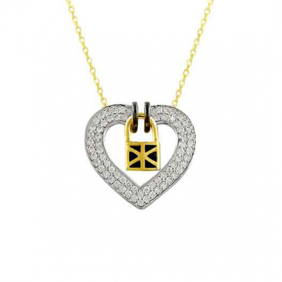 Kilitli Kalp Altın Kolye