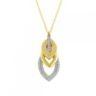 İç içe Geçmiş Altın Kolye