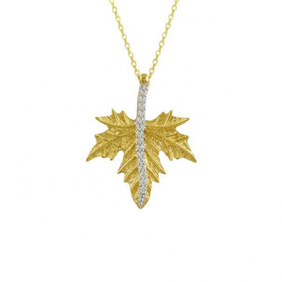 Yaprak Altın Kolye
