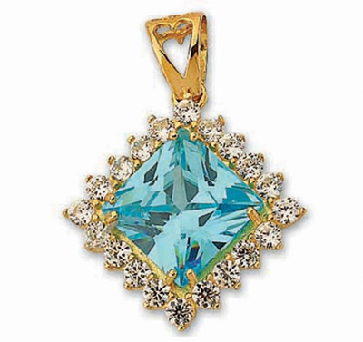 Mavi Taşlı Kolye Ucu