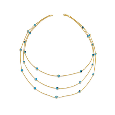 Altın Üç Zincirli Kolye