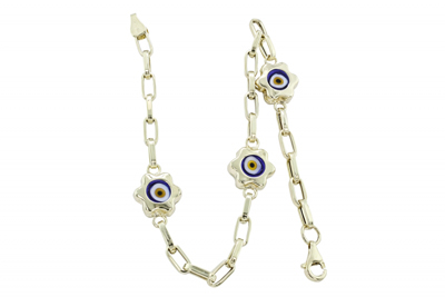 Yıldızlı Kuşgözü Altın Bileklik