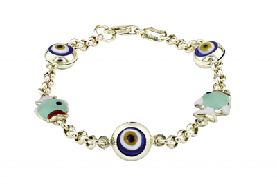 Çift Balık Motifli  Çocuk Bileklik