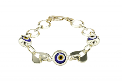 Kuşgözlü ve Kalpli Halloy  Bileklik