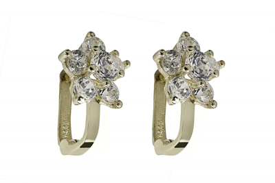 Yıldız Taşlı Altın Küpe