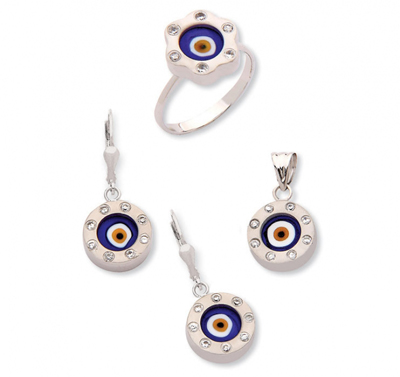 Çiçek Motifli Altın Set