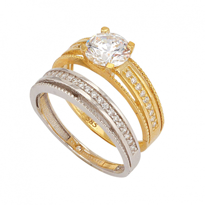 İkili Tektaş Yüzük TÇY002