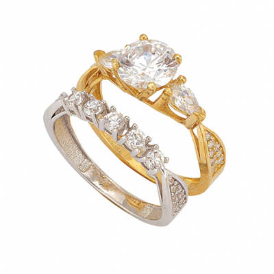 İkili Tektaş Yüzük TÇY003