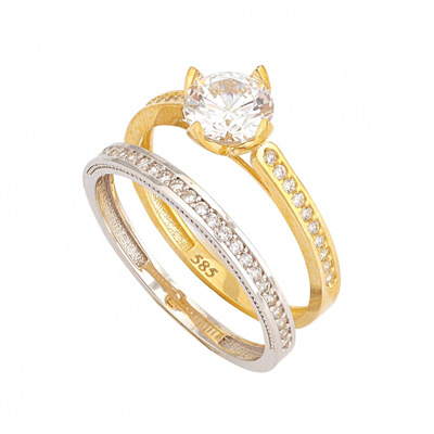 İkili Tektaş Yüzük TÇY004