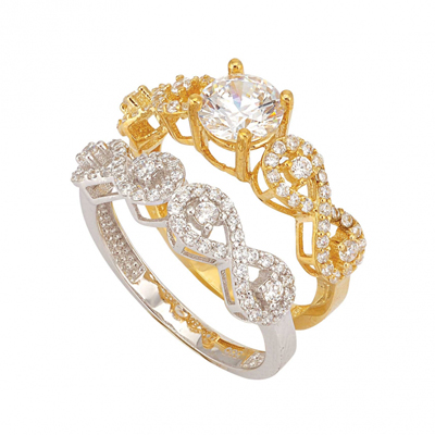 İkili Tektaş Yüzük TÇY005