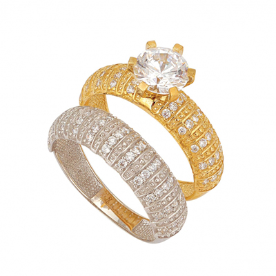 İkili Tektaş Yüzük TÇY007