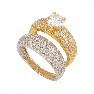 İkili Tektaş Yüzük TÇY008