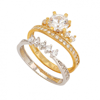 İkili Tektaş Yüzük TÇY011