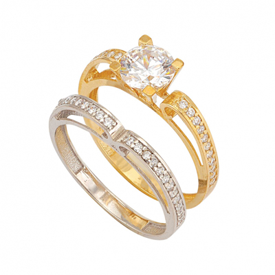 İkili Tektaş Yüzük TÇY012