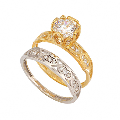 İkili Tektaş Yüzük TÇY013