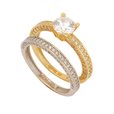 İkili Tektaş Yüzük TÇY016