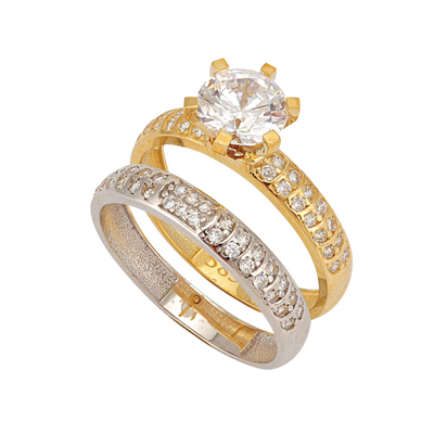 İkili Tektaş Yüzük TÇY017