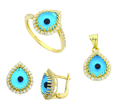 Damla Motifli Altın Set