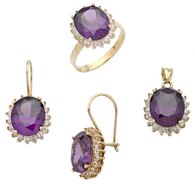 Mor Renkli Tırnaklı Takım