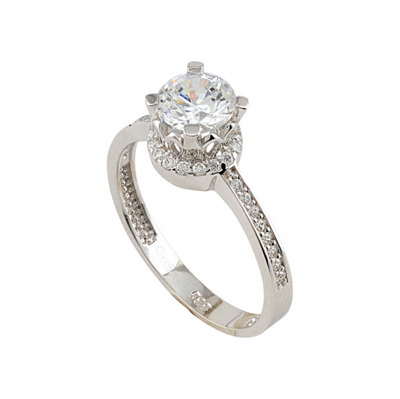 Beyaz Tektaş Yüzük