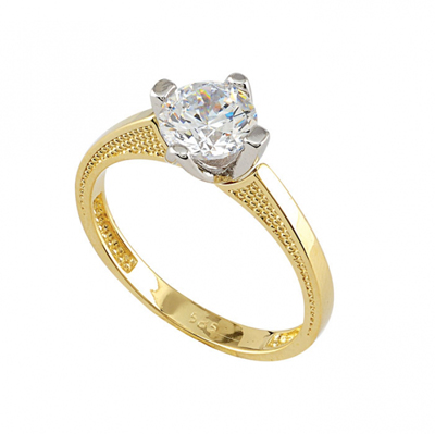 Altın Tektaş Yüzük