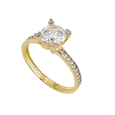 Altın Tektaş Yüzük