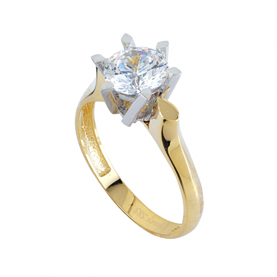 Altın Tektaş Yüzük