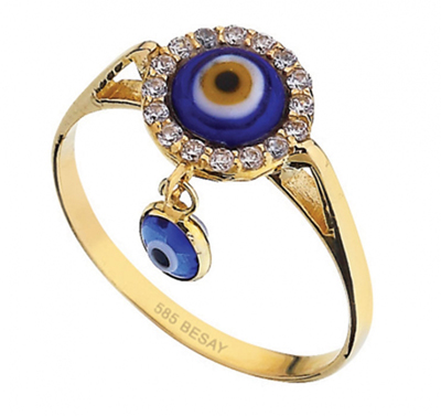 Sallanan Boncuklu Nazar  Yüzük