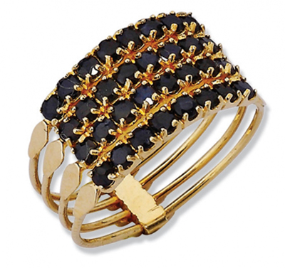 4 Sıra Siyah Hastaşlı Altın Yüzük