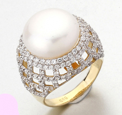 Yüksek Montürlü Fantazi İnci Yüzük