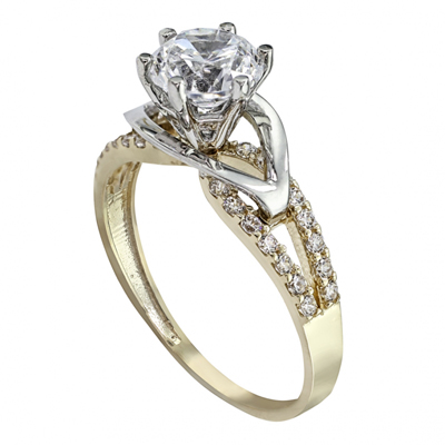 Fiyonglu  6 Tırnaklı Tektaş Yüzük