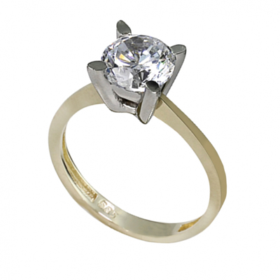 4 Tırnaklı Klasik Tektaş Yüzük