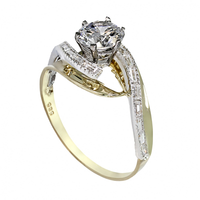 S Motifli Tektaş Yüzük