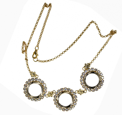 Üçlü Ziynet Altın Çerçeve Gerdanlık