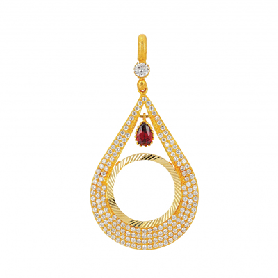 Kırmızı Damla Taşlı Ziynet Çerçeve