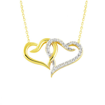 Taşlı ve Taşsız Kalpler Kolye