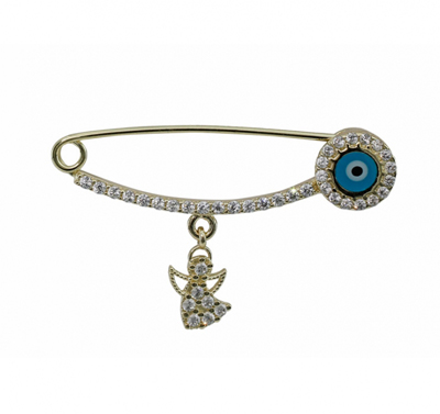 Mavi Mineli Melek  Altın İğne