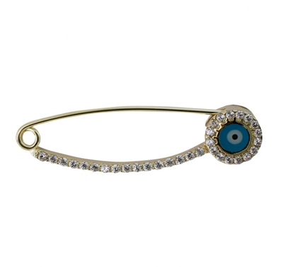 Mavi Taşlı  Çengelli İğne