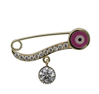 Pembe  Nazar Boncuklu  Tektaş İğne