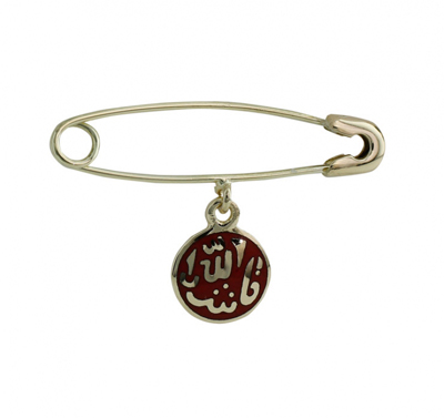 Kırmızı Allah Yazılı  Altın İğne