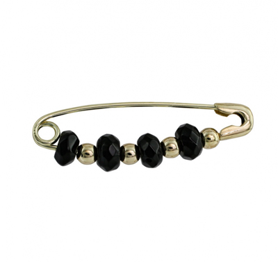 Siyah  Boncuklu Altın İğne